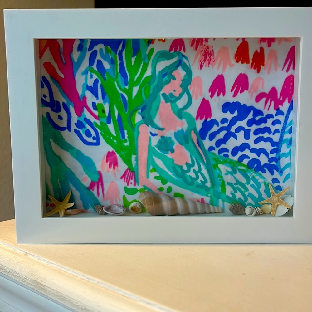 5x7” shadowbox Mermaid Cove